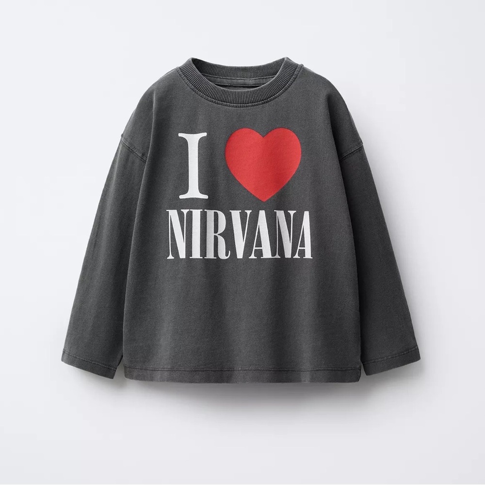 Zara Kids Nirvana garment dye t-Shirt